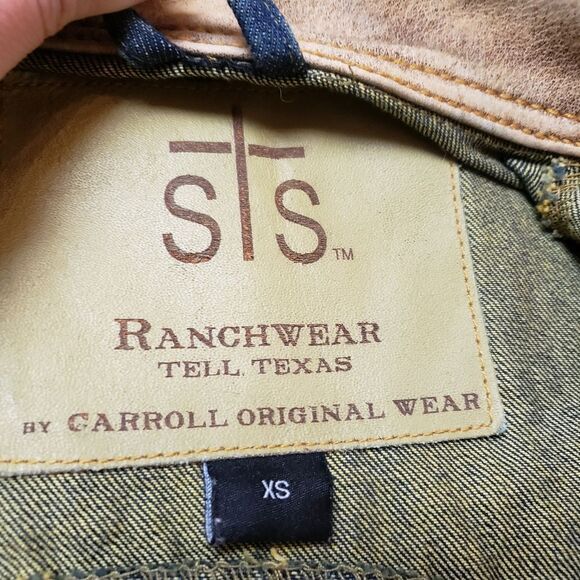 sTs Ranchwear Women's Caffrey denim jean Jacket with suede collar - Picture 7 of 12